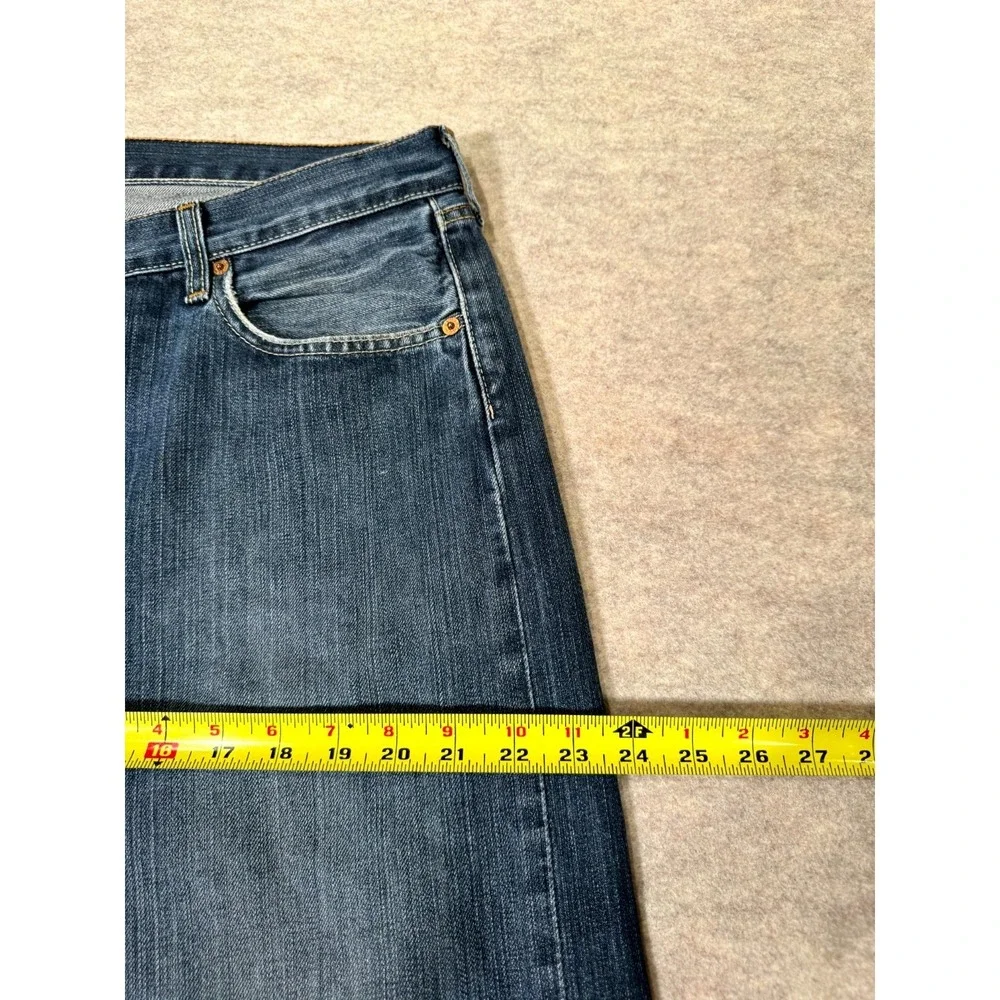 Levis 501 Original Fit Straight Jeans Mens 36x32 Blue Denim‎ Cotton Medium Wash